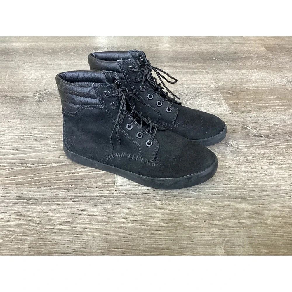 Timberland Boots Womens Size 7 Black Nubuck Chukka Lace Up Ortholite A1KLO9